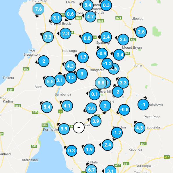 Mid North Mesonet locations