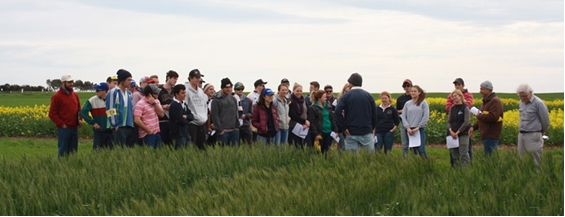 University of Adelaide third year ag students visit Hart 2015