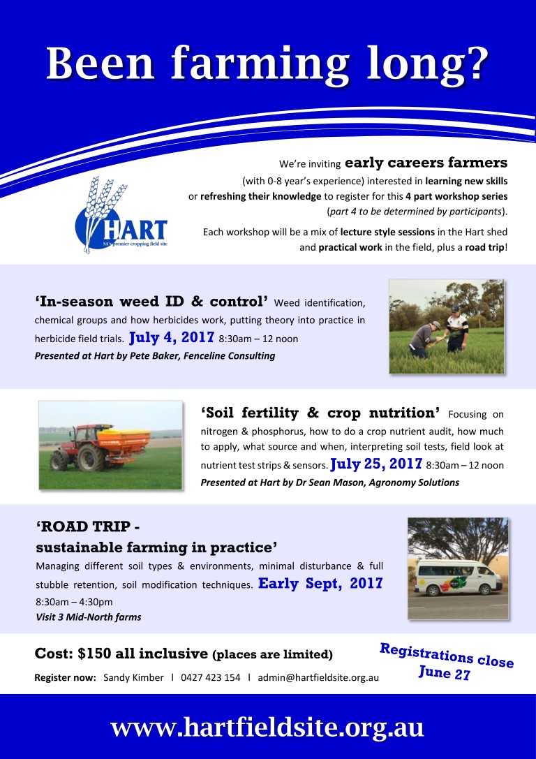 Early Career Farmers workshop series with Hart