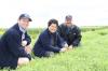 Larn McMurray, Jenny Davidson & Kyle Holman at the lentil trials
