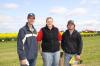 David Cawrse of Mallala catches up with Donna Marks and Ryan Montgomerie from the University of Adelaide Barley Improvement Program at the Hart Field Day