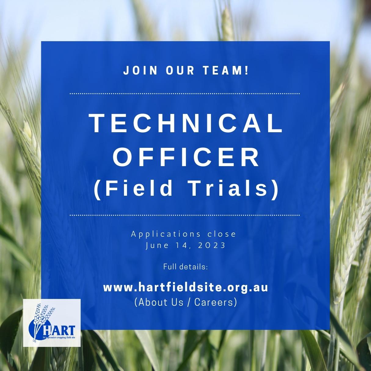 Hart - Technical Officer (Field Trials) position