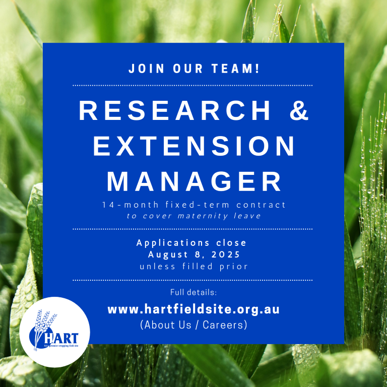 Hart Research & Extension Manager - apply now