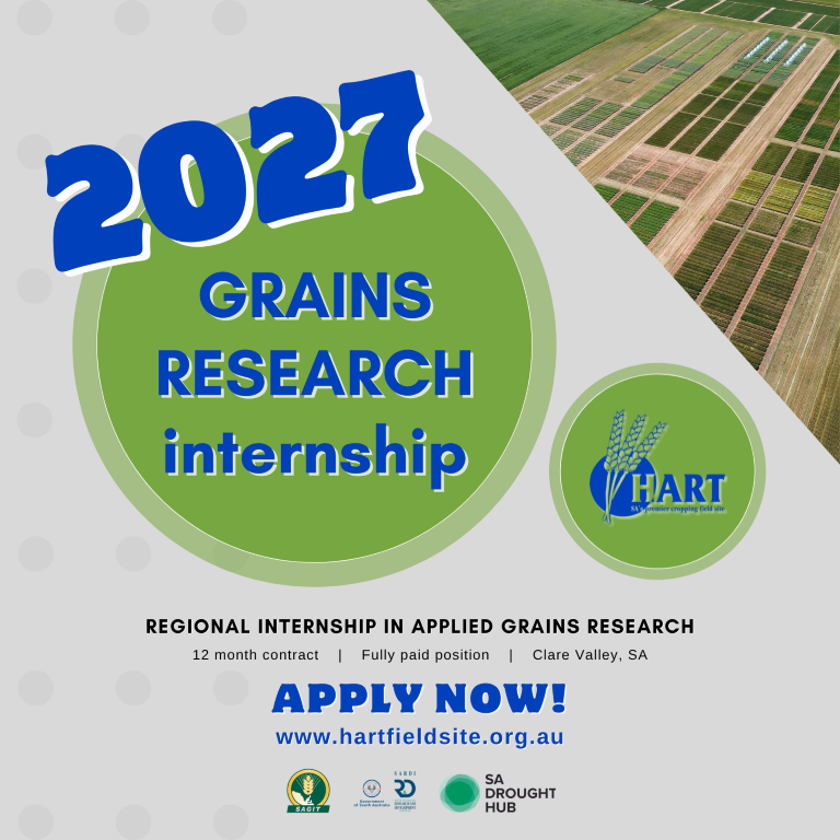 Hart's 2026 grains research internship - apply now!
