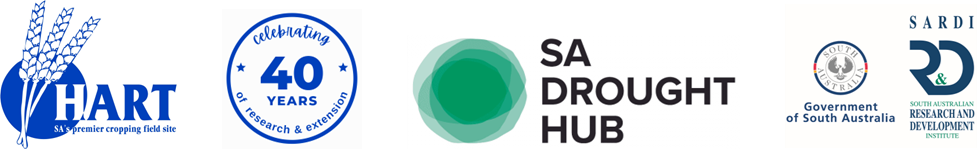 Hart | SA Drought Hub | SARDI - 2023 Regional Internship supporter logos