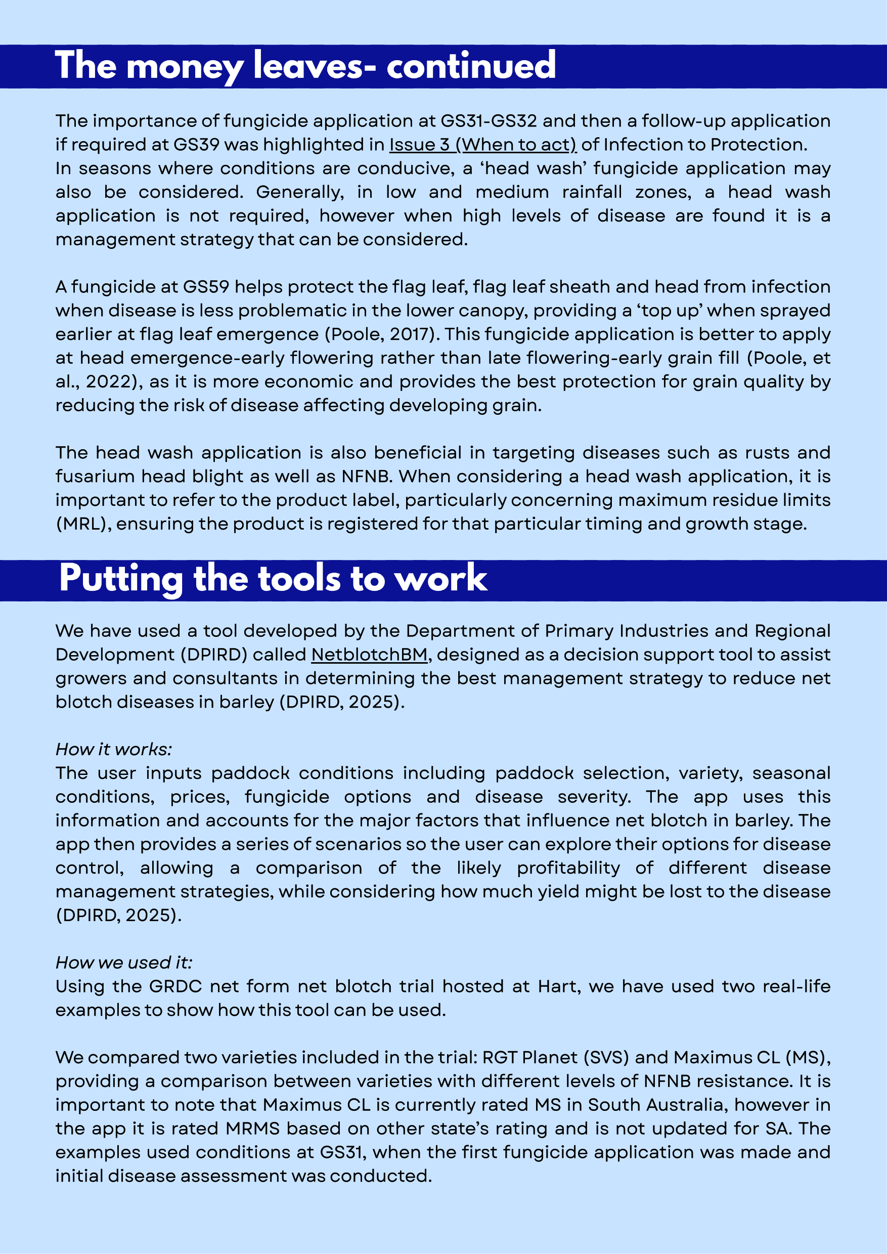 Infection to Protection - NFNB - More detailed info