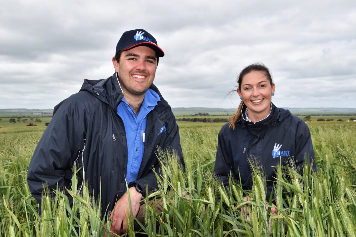 Hart regional intern Declan Anderson and research & extension manager Rebekah Allen
