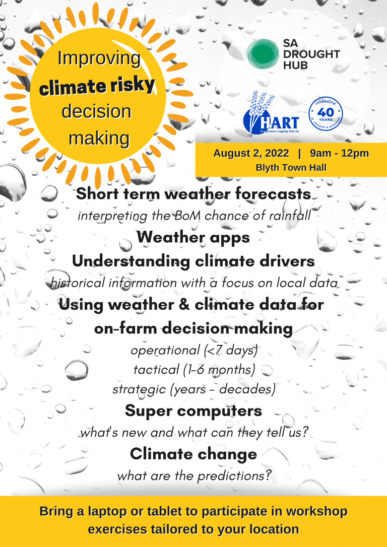 Hart workshop: Improving climate risky decision making 2022